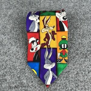 Vintage Looney Tunes Mania 1995 Sylvester Tweetie‎ Silk Necktie